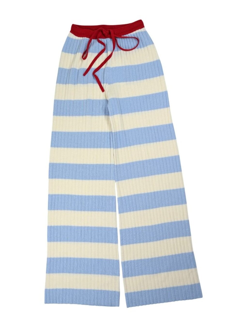 West Channel Rd Striped Knit Drawstring Pant in Blue Stripe